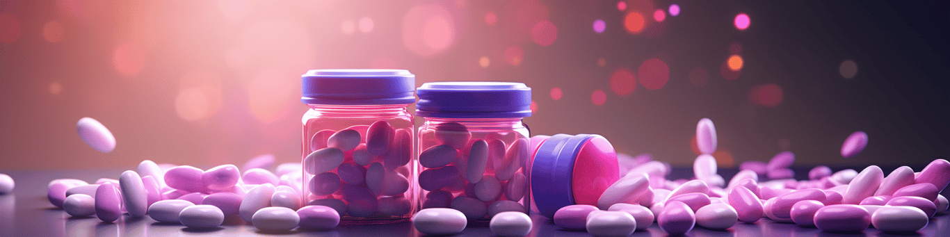 image of different drug pills on a surface