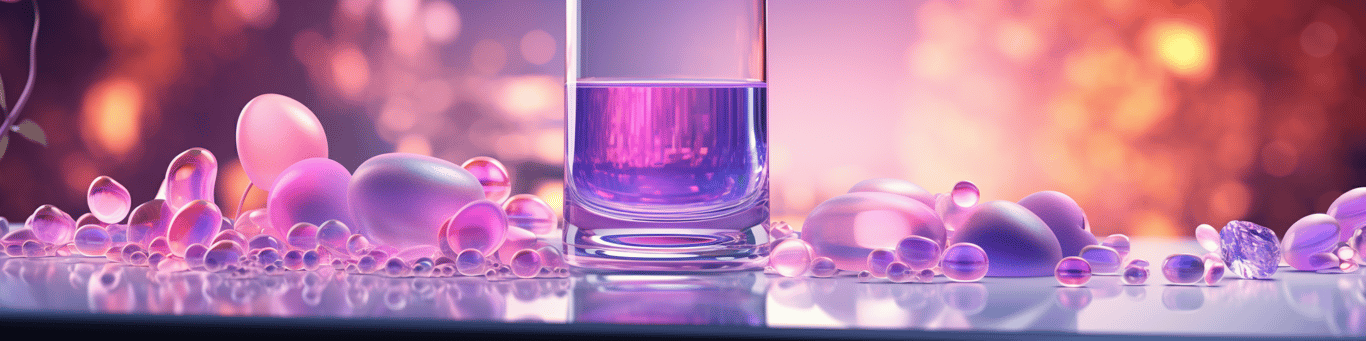image of drug pills surrounding a glass of water symbolizing drug consumption