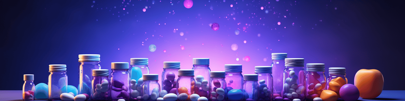 image of different drug pills on a surface