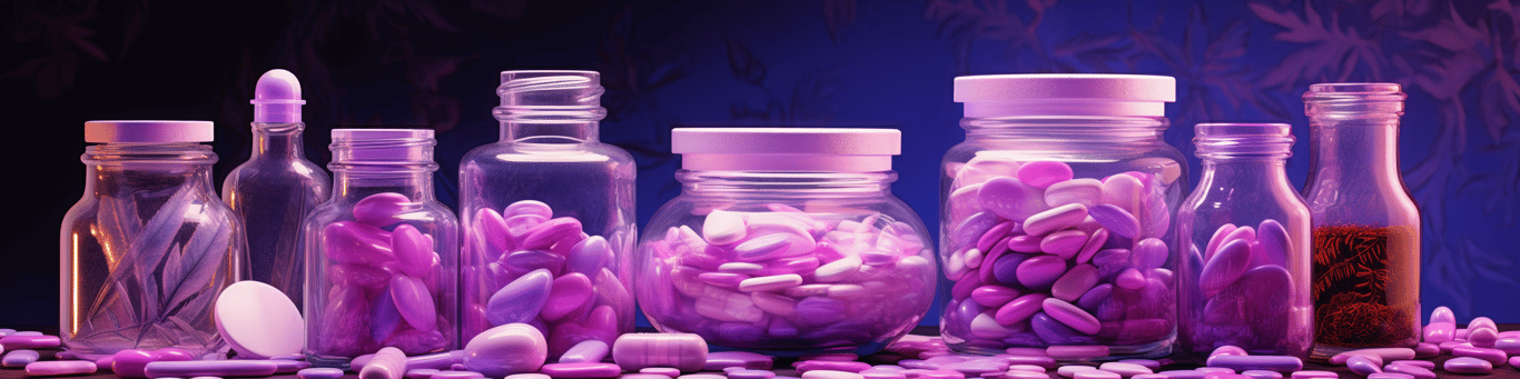 image of different drug pills on a surface