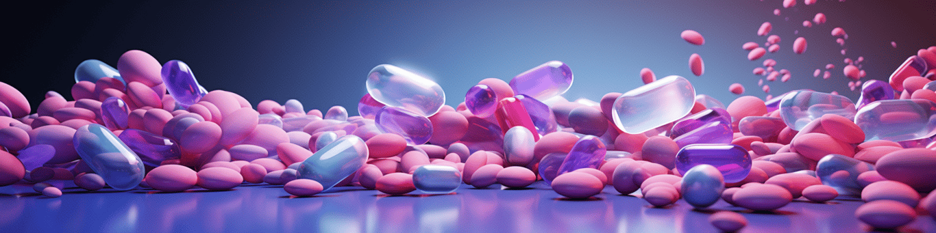 image of different drug pills on a surface