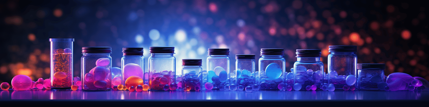 image of different drug pills on a surface