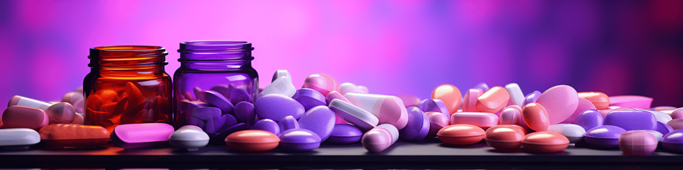 image of different drug pills on a surface