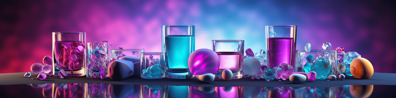 image of drug pills surrounding a glass of water symbolizing drug consumption