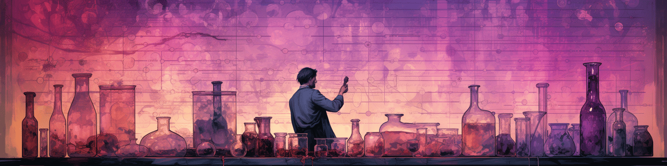 image of a doctor in a lab doing drug, clinical research