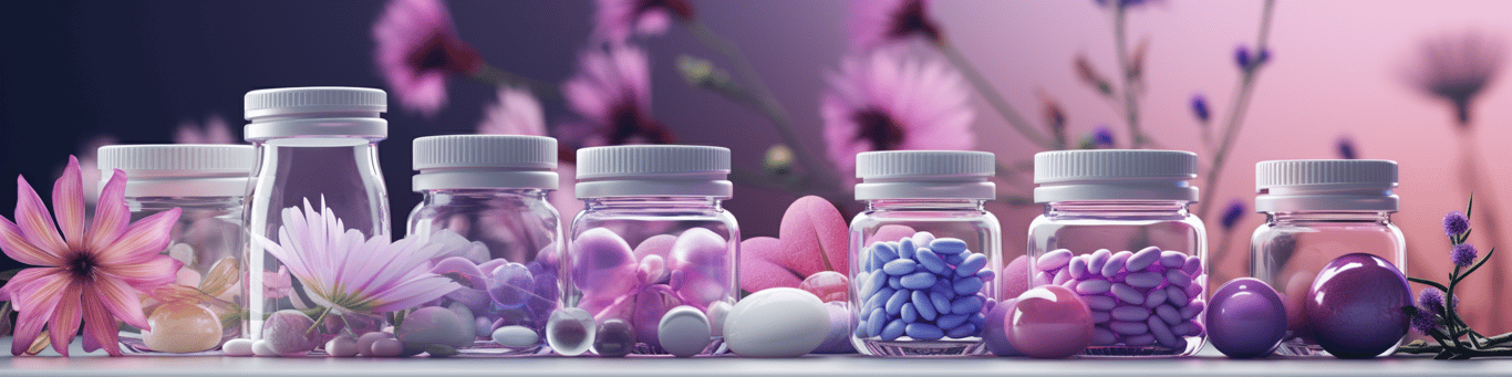 image of different drug pills on a surface
