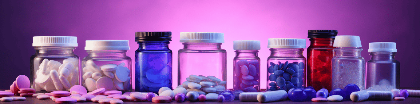 image of different drug pills on a surface