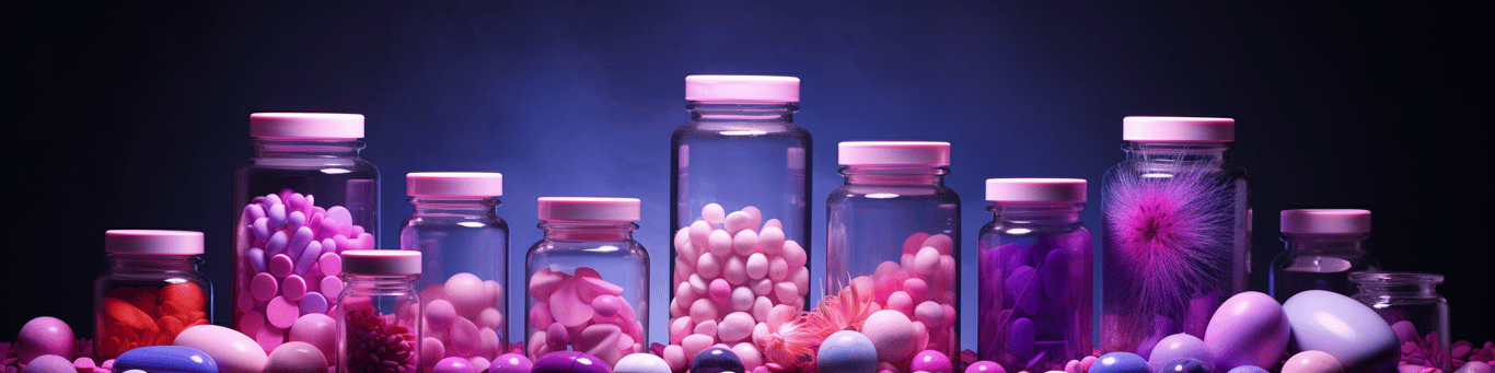 image of different drug pills on a surface