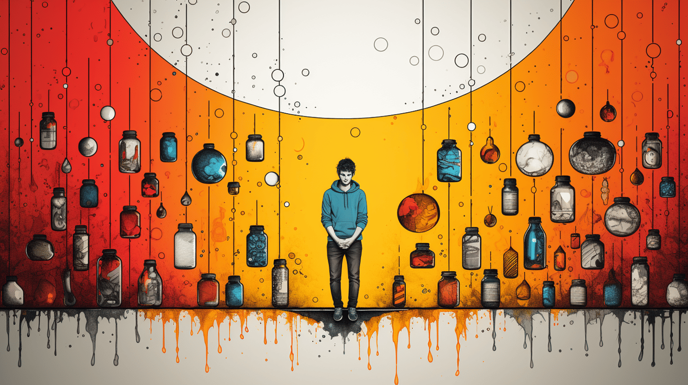 abstract image of a patient experiencing side effect