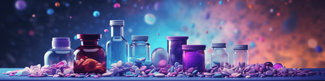 image of different drug pills on a surface