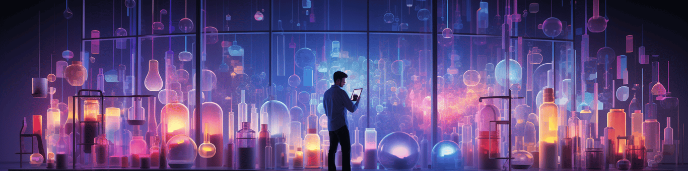 image of a doctor in a lab doing drug, clinical research