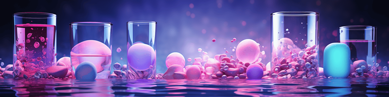 image of drug pills surrounding a glass of water symbolizing drug consumption
