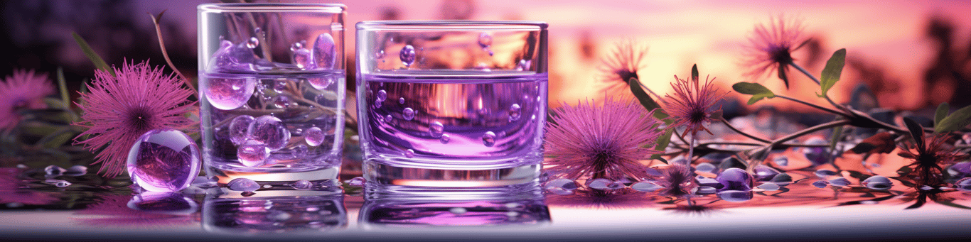 image of drug pills surrounding a glass of water symbolizing drug consumption