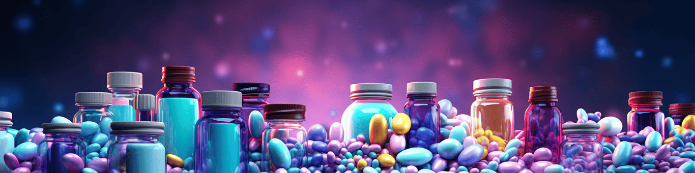 image of different drug pills on a surface