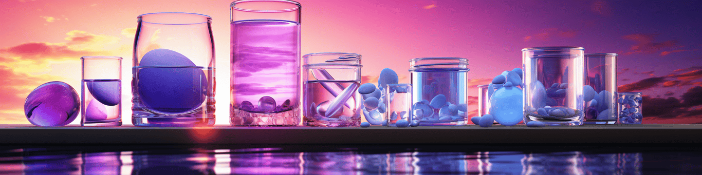 image of drug pills surrounding a glass of water symbolizing drug consumption