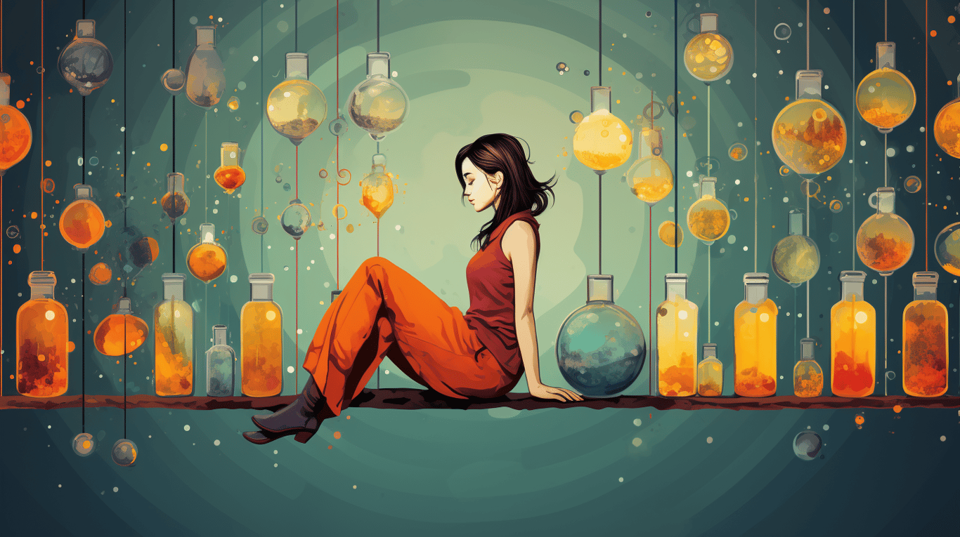 abstract image of a patient experiencing side effect