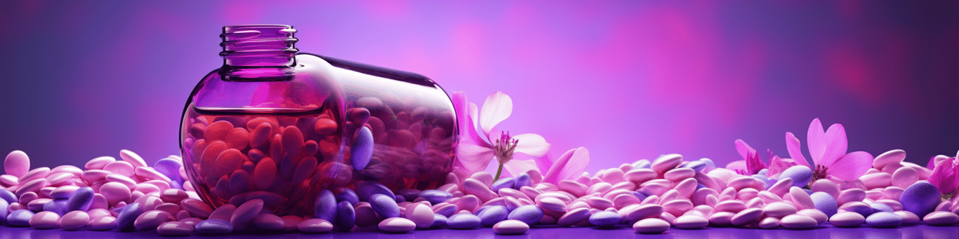 image of different drug pills on a surface