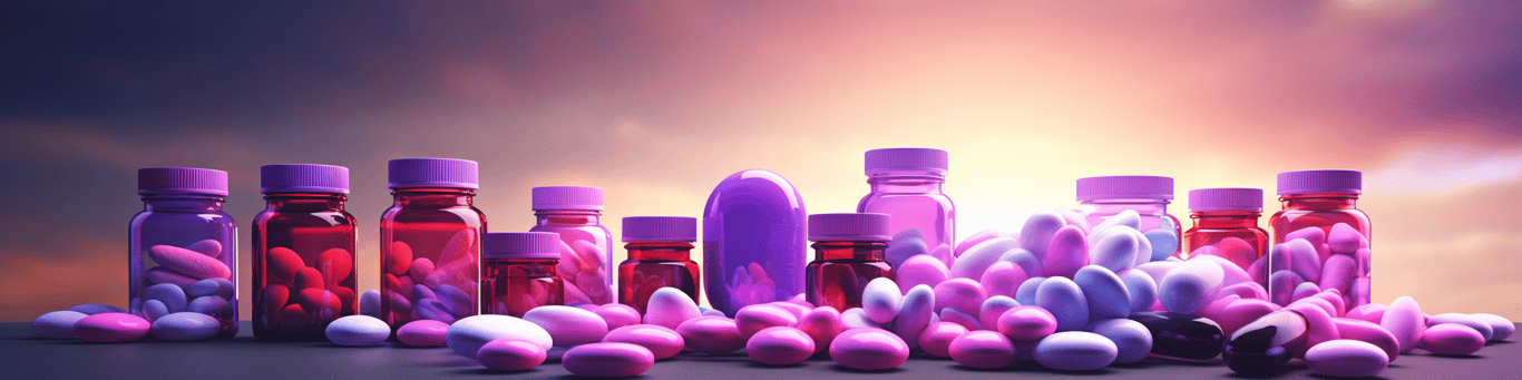 image of different drug pills on a surface