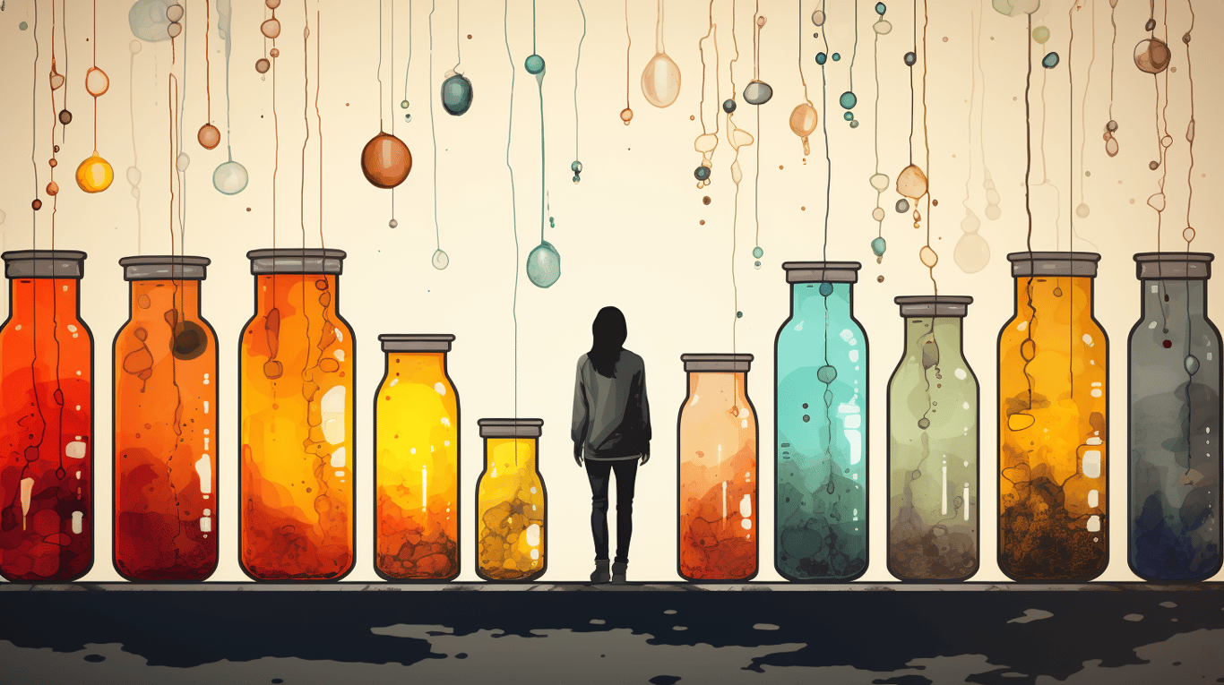 abstract image of a patient experiencing side effect