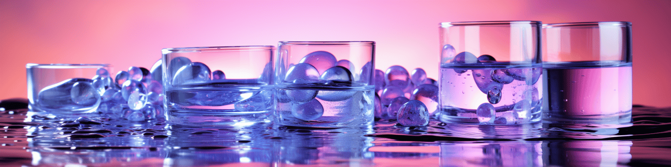 image of drug pills surrounding a glass of water symbolizing drug consumption