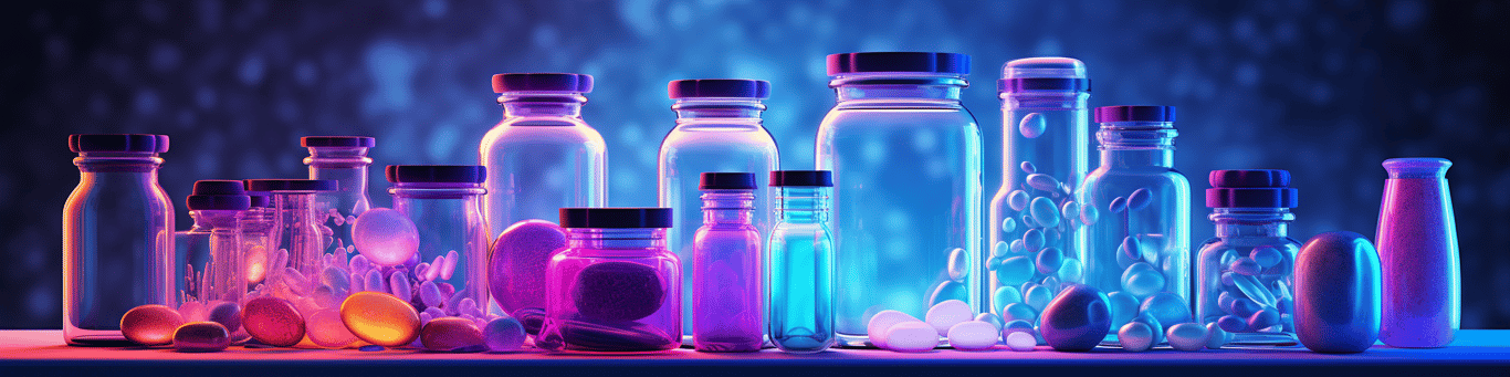 image of different drug pills on a surface