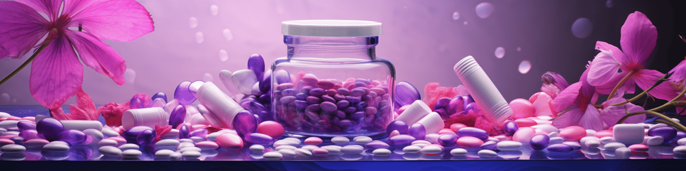 image of different drug pills on a surface