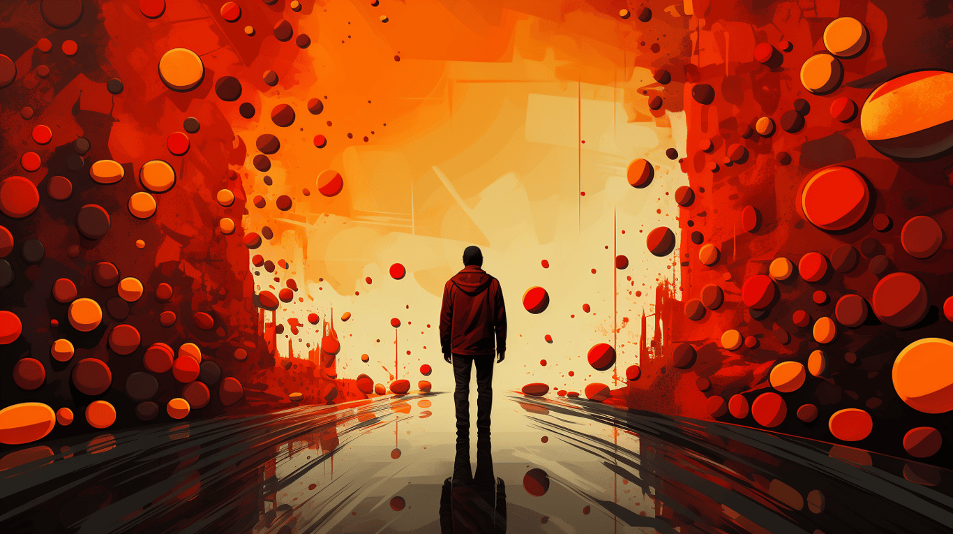 abstract image of a patient experiencing side effect