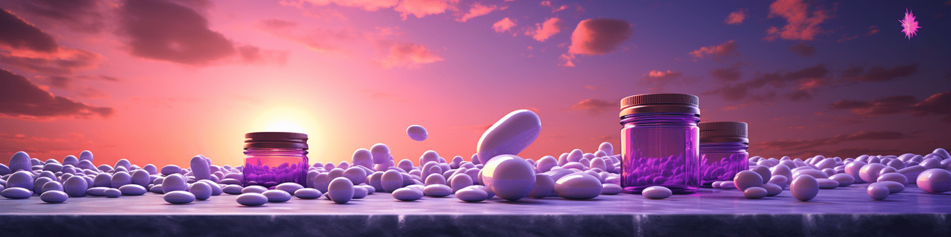 image of different drug pills on a surface