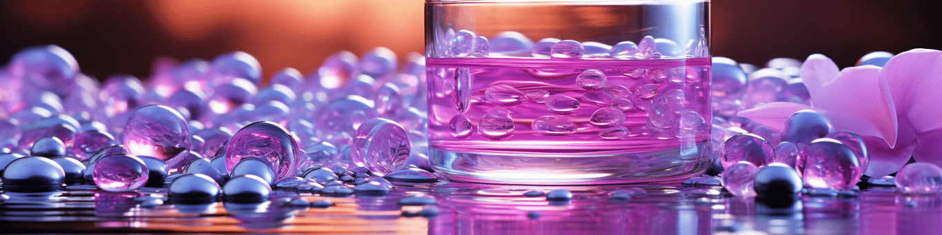 image of drug pills surrounding a glass of water symbolizing drug consumption