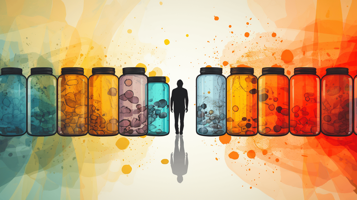 abstract image of a patient experiencing side effect