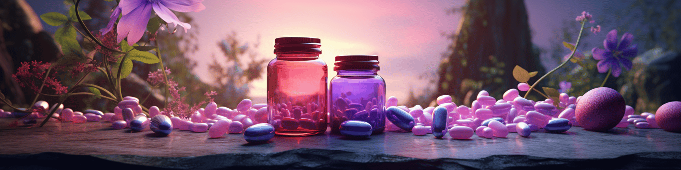 image of different drug pills on a surface