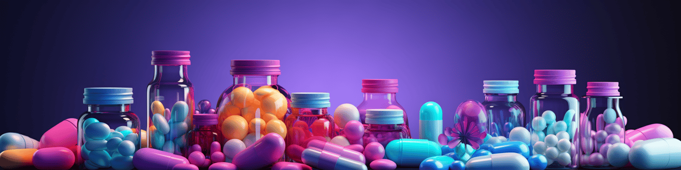 image of different drug pills on a surface