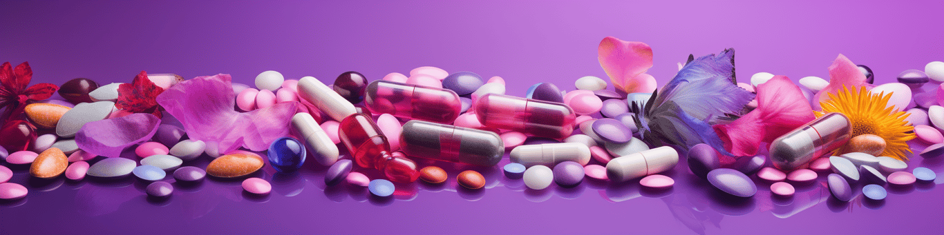 image of different drug pills on a surface