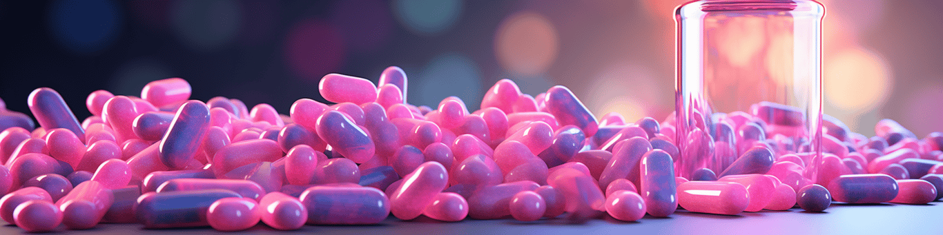 image of different drug pills on a surface