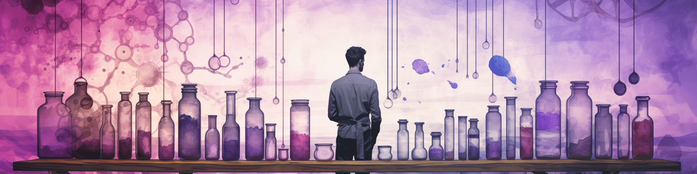 image of a doctor in a lab doing drug, clinical research