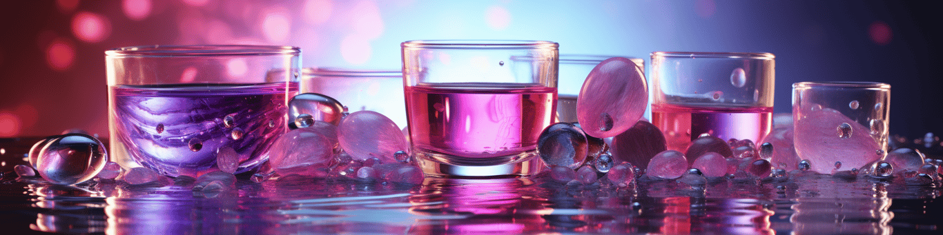 image of drug pills surrounding a glass of water symbolizing drug consumption