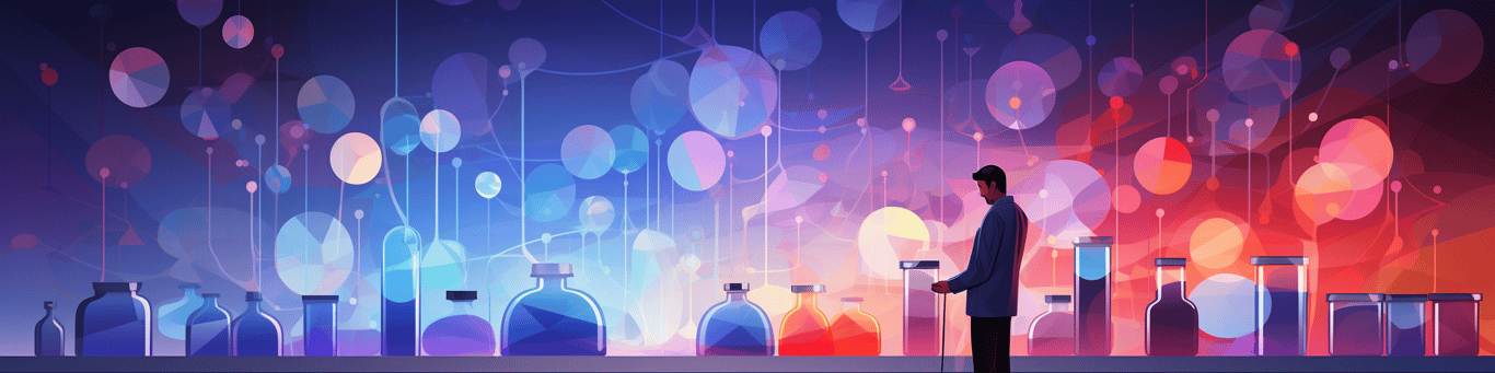 image of a doctor in a lab doing drug, clinical research