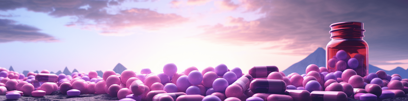 image of different drug pills on a surface