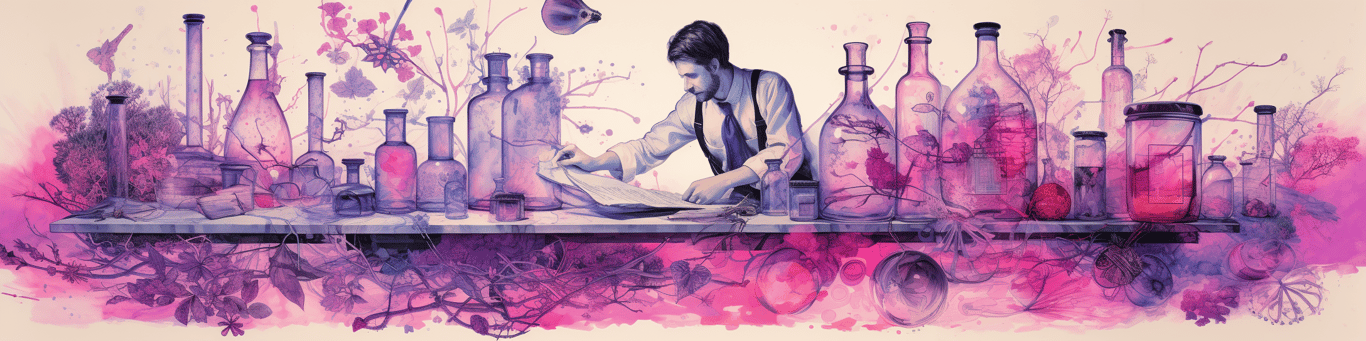 image of a doctor in a lab doing drug, clinical research