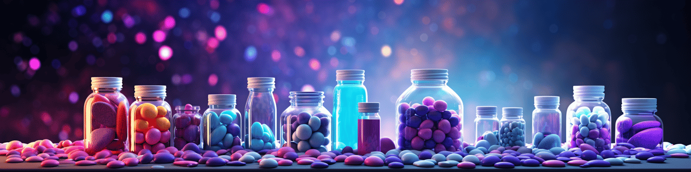 image of different drug pills on a surface