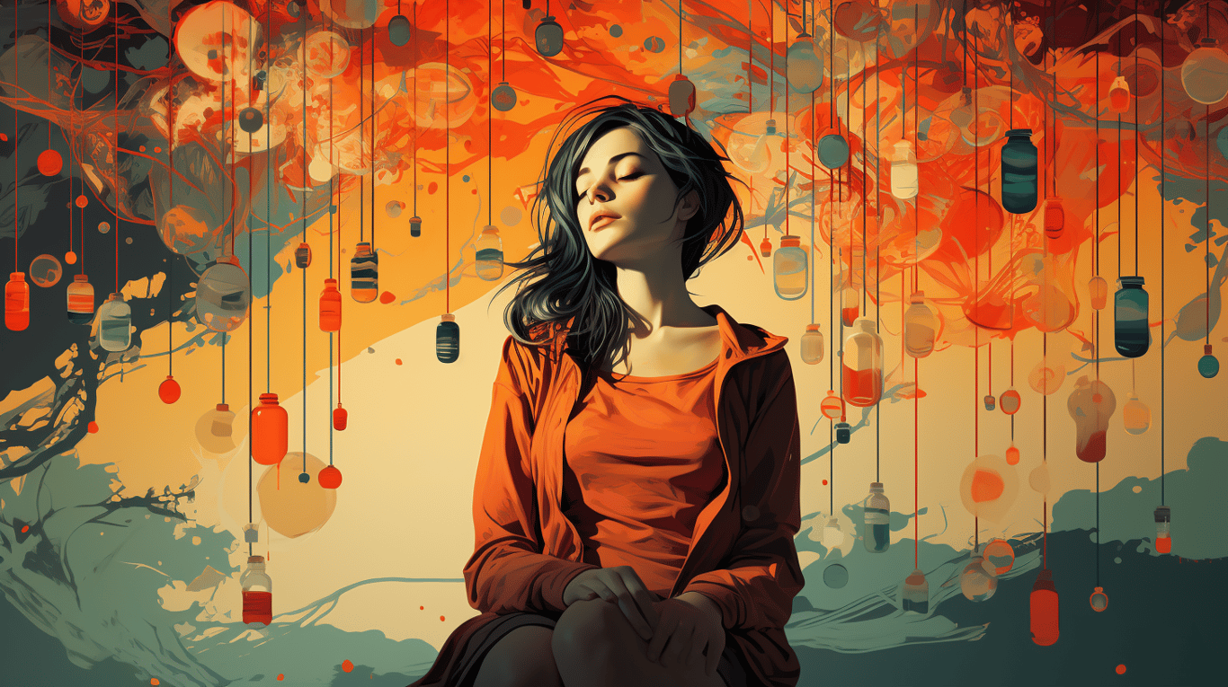 abstract image of a patient experiencing side effect