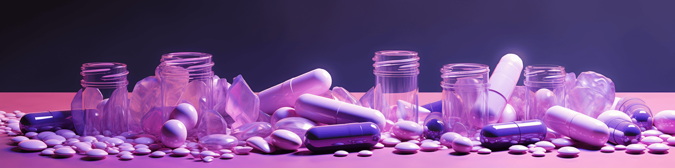 image of different drug pills on a surface