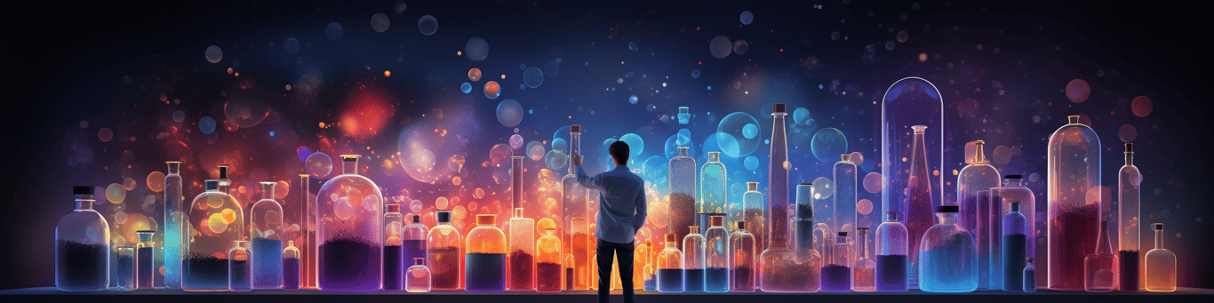 image of a doctor in a lab doing drug, clinical research