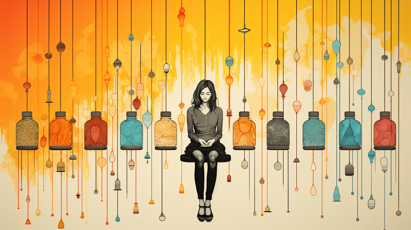 abstract image of a patient experiencing side effect