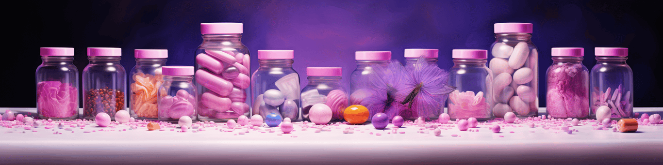 image of different drug pills on a surface