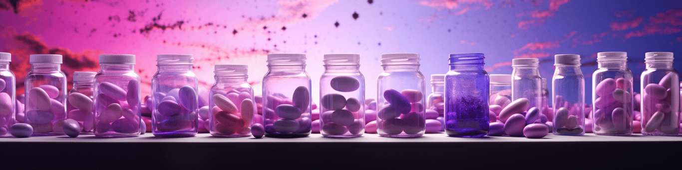 image of different drug pills on a surface