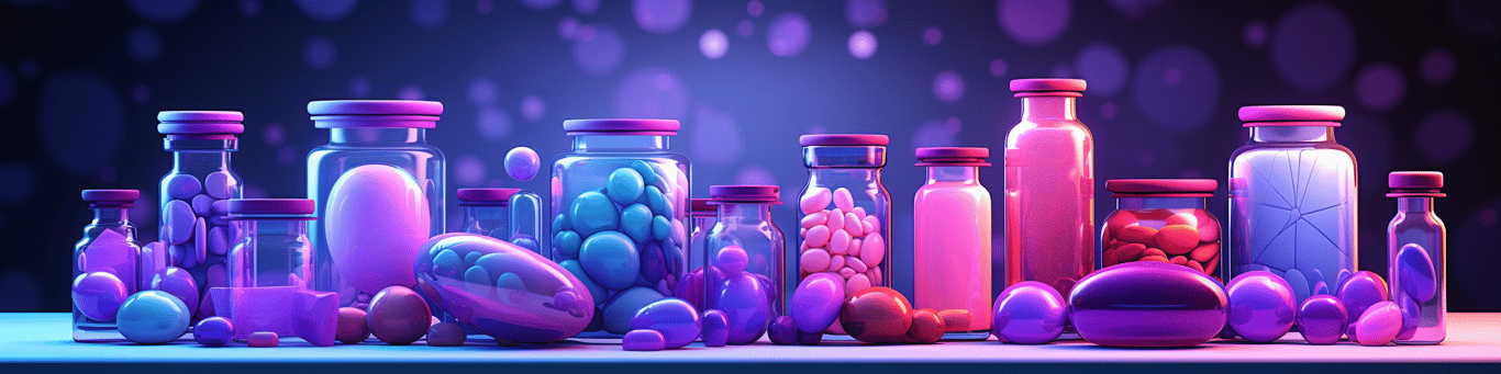 image of different drug pills on a surface