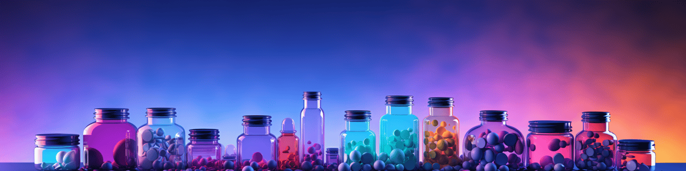 image of different drug pills on a surface