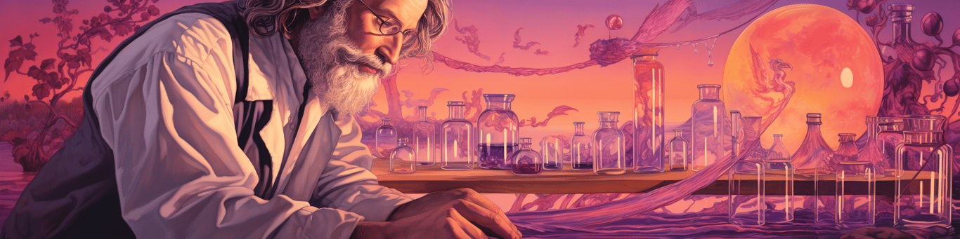 image of a doctor in a lab doing drug, clinical research