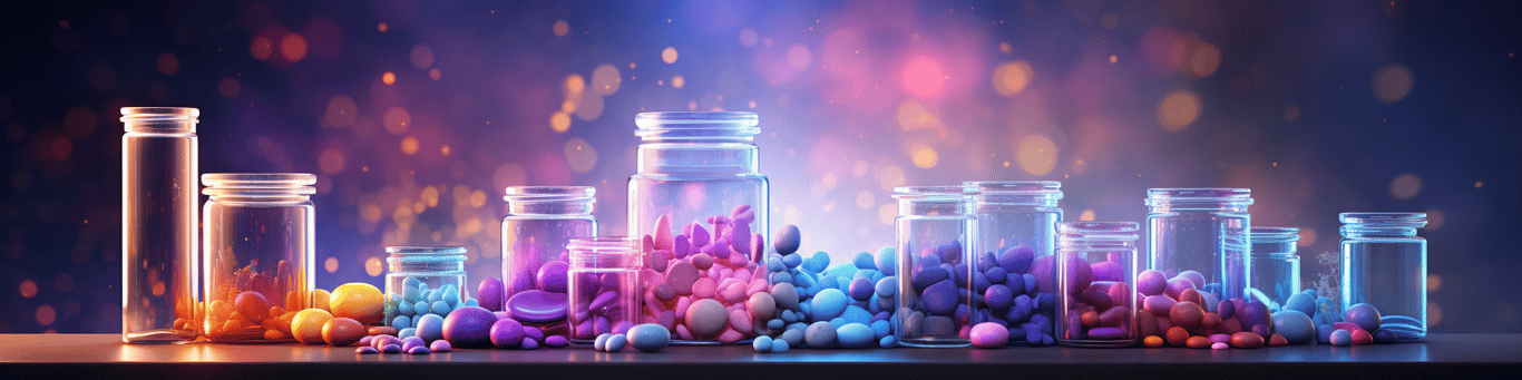 image of different drug pills on a surface